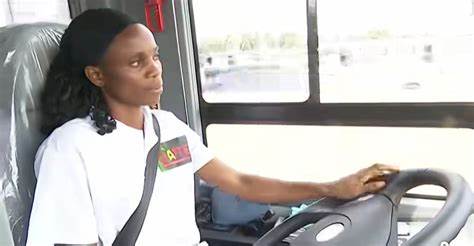 FALSE! Female bus driver, Mary who drove Bawumia in electric bus not a kayayoo